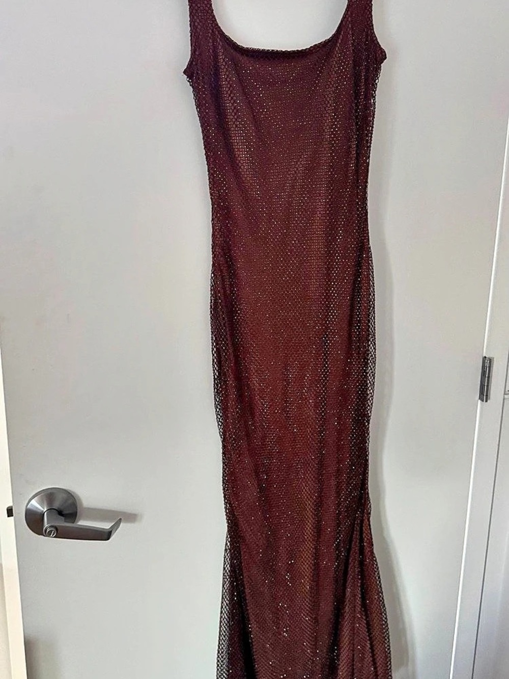 Brown Sequin Maxi Dress